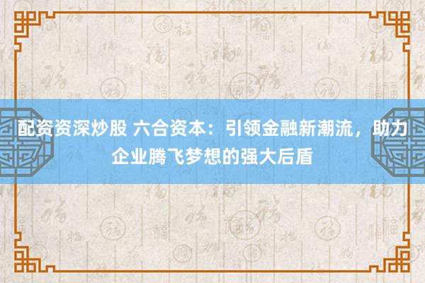 配资资深炒股 六合资本：引领金融新潮流，助力企业腾飞梦想的强大后盾