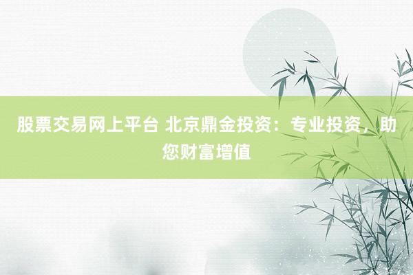 股票交易网上平台 北京鼎金投资：专业投资，助您财富增值
