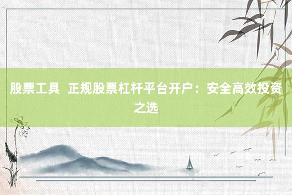 股票工具  正规股票杠杆平台开户：安全高效投资之选