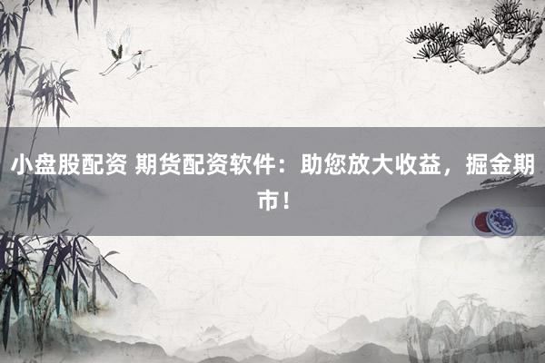 小盘股配资 期货配资软件：助您放大收益，掘金期市！