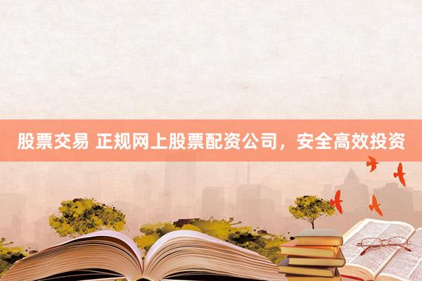 股票交易 正规网上股票配资公司，安全高效投资